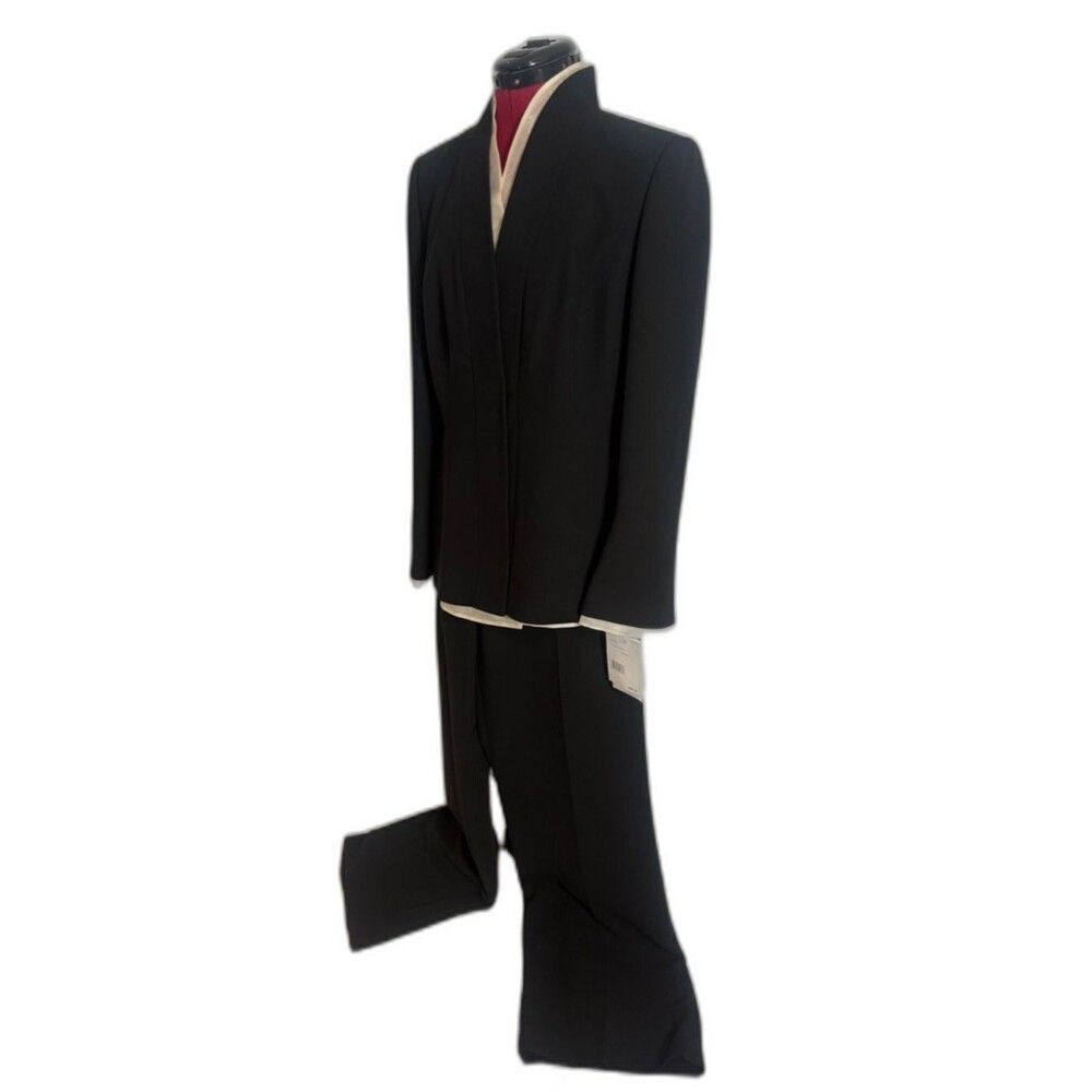 NWT Liz Claiborne Pantsuit Size 10 Black & White 2-Piece Set Blazer & Pants - Picture 13 of 16